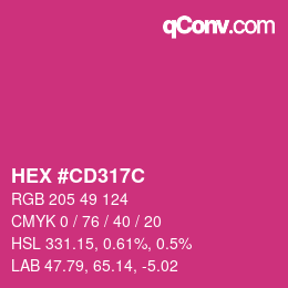 Color code: HEX #CD317C | qconv.com