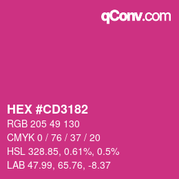 Color code: HEX #CD3182 | qconv.com