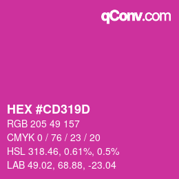 Color code: HEX #CD319D | qconv.com