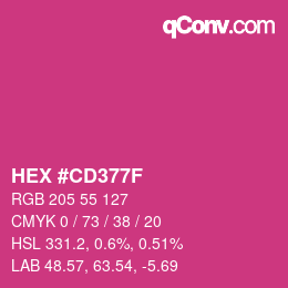 Color code: HEX #CD377F | qconv.com