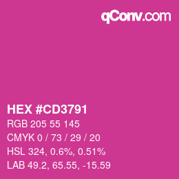 Color code: HEX #CD3791 | qconv.com