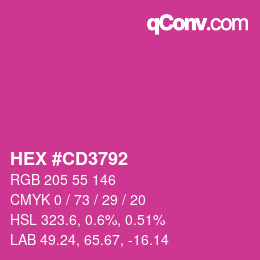 Color code: HEX #CD3792 | qconv.com
