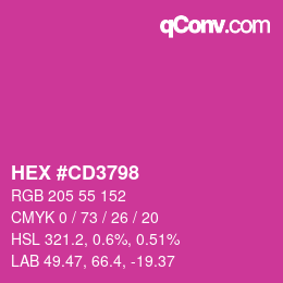 Color code: HEX #CD3798 | qconv.com