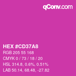カラーコード: HEX #CD37A8 | qconv.com