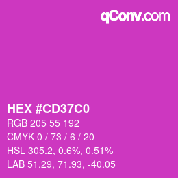 Color code: HEX #CD37C0 | qconv.com