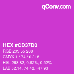 カラーコード: HEX #CD37D0 | qconv.com