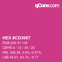 Color code: HEX #CD3987 | qconv.com