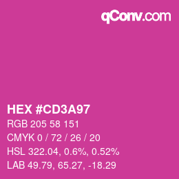 Color code: HEX #CD3A97 | qconv.com