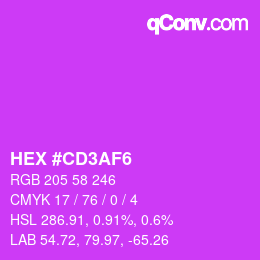 カラーコード: HEX #CD3AF6 | qconv.com