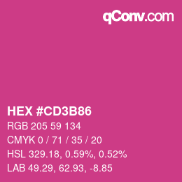 Color code: HEX #CD3B86 | qconv.com