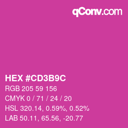 Color code: HEX #CD3B9C | qconv.com