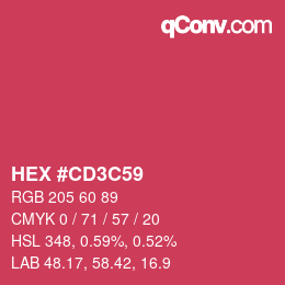 Color code: HEX #CD3C59 | qconv.com