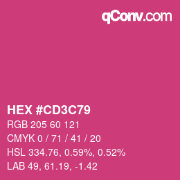 Color code: HEX #CD3C79 | qconv.com