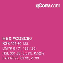 Color code: HEX #CD3C80 | qconv.com