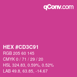 Color code: HEX #CD3C91 | qconv.com