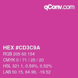 Color code: HEX #CD3C9A | qconv.com