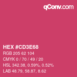 Color code: HEX #CD3E68 | qconv.com