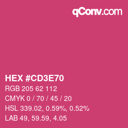 Color code: HEX #CD3E70 | qconv.com