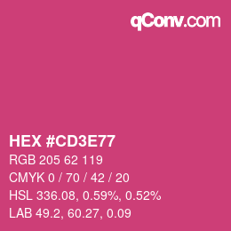 Color code: HEX #CD3E77 | qconv.com