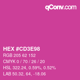 Color code: HEX #CD3E98 | qconv.com