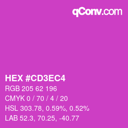 Color code: HEX #CD3EC4 | qconv.com