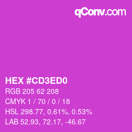 カラーコード: HEX #CD3ED0 | qconv.com