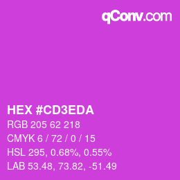 颜色代码: HEX #CD3EDA | qconv.com