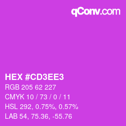 颜色代码: HEX #CD3EE3 | qconv.com