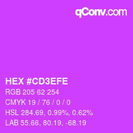 Color code: HEX #CD3EFE | qconv.com
