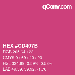 Color code: HEX #CD407B | qconv.com
