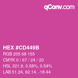 Color code: HEX #CD449B | qconv.com