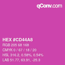 Color code: HEX #CD44A8 | qconv.com