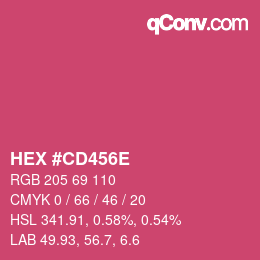 Color code: HEX #CD456E | qconv.com