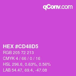 Color code: HEX #CD48D5 | qconv.com