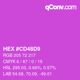 Color code: HEX #CD48D9 | qconv.com