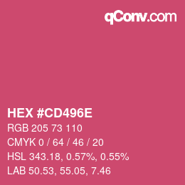 Color code: HEX #CD496E | qconv.com