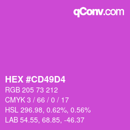 Color code: HEX #CD49D4 | qconv.com