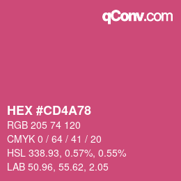 Color code: HEX #CD4A78 | qconv.com