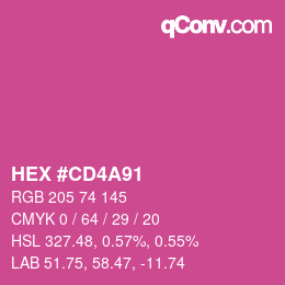 Color code: HEX #CD4A91 | qconv.com