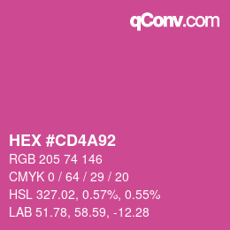 Color code: HEX #CD4A92 | qconv.com