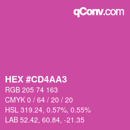 Color code: HEX #CD4AA3 | qconv.com