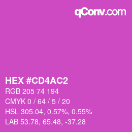 カラーコード: HEX #CD4AC2 | qconv.com