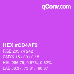 カラーコード: HEX #CD4AF2 | qconv.com