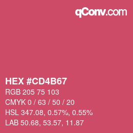Color code: HEX #CD4B67 | qconv.com