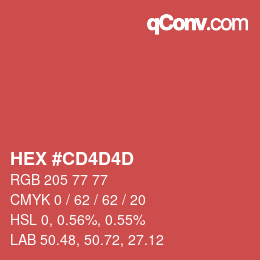Color code: HEX #CD4D4D | qconv.com