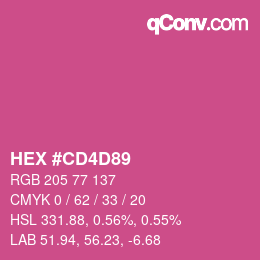 Color code: HEX #CD4D89 | qconv.com