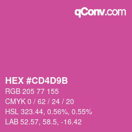 Color code: HEX #CD4D9B | qconv.com