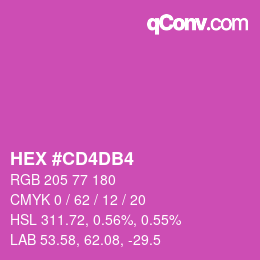 カラーコード: HEX #CD4DB4 | qconv.com