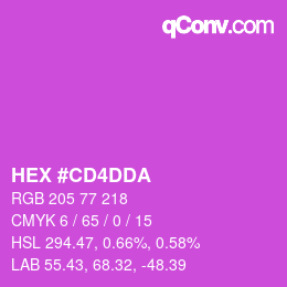 Color code: HEX #CD4DDA | qconv.com