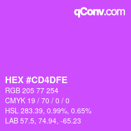 Color code: HEX #CD4DFE | qconv.com